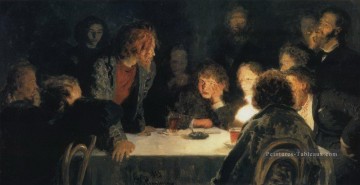 llya Repin œuvres - la réunion révolutionnaire 1883 Ilya Repin